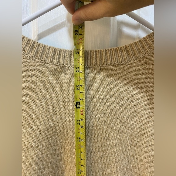 Lands' End Cable Knit Sweater Wool Blend Long Sleeve Lagenlook Women's Size L - Picture 5 of 6